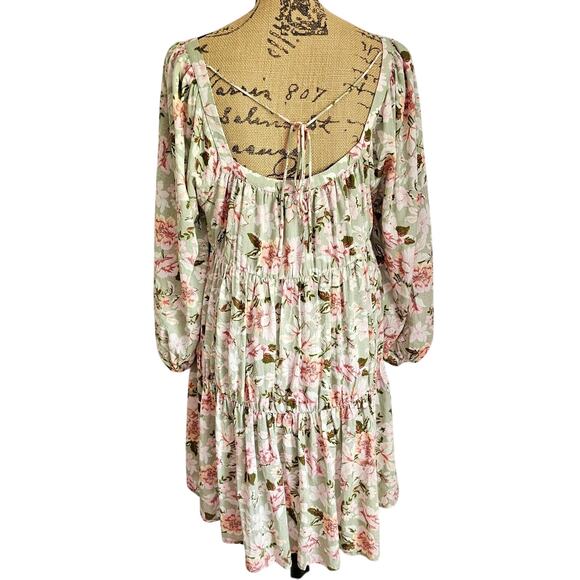 En Saison Tiered Ruffled Maris Mini Dress, Feminine, Sexy, Fully lined. Sz M - Picture 13 of 15